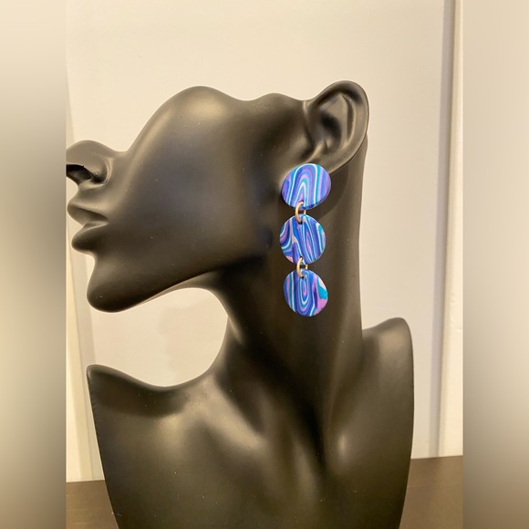 Handmade Polymer Clay Earrings - Picture 1 of 5
